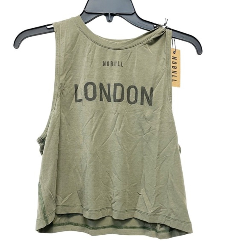 NoBull‎ Women's London Muscle Tank Top Cross Fit Workout Olive Green Size Small